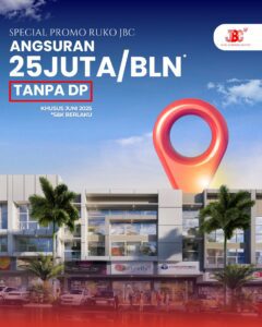 Jambi Business Center Tawarkan Promo Ruko Tanpa DP, Cicilan Hanya 25 Juta Per Bulan